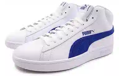 PUMA Smash Mid White Blue