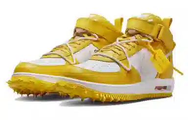 Nike Air Force 1 Mid "White and Varsity Maize"