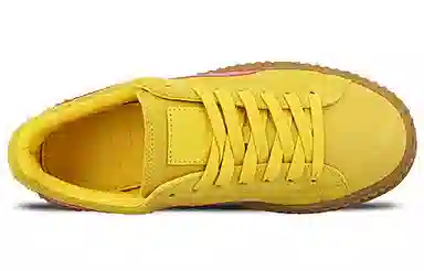 PUMA Suede Platform Yellow Pink