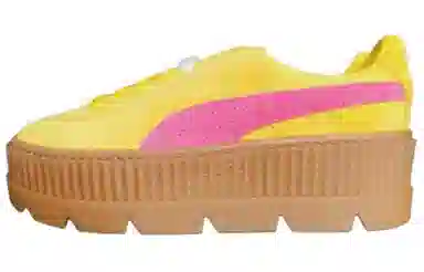 PUMA Suede Platform Yellow Pink