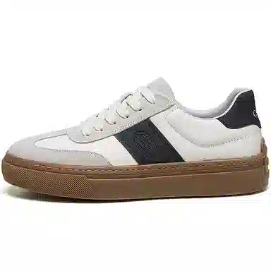 CAMEL Retro Leather Sneakers