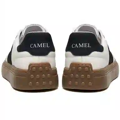 CAMEL Retro Leather Sneakers