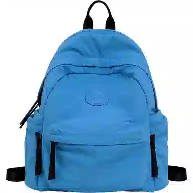 妙迪 时尚潮流纯色大容量 织物 双肩包 常规 男女同款情侣款 椰青灰