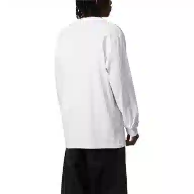 Carhartt WIP Logo Embroidered Long Sleeve Tee White