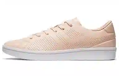 特步 简约革面休闲鞋 女款 粉红