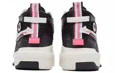 鸿星尔克 丹霞 潮流时尚 中帮 板鞋 女款 黑白色