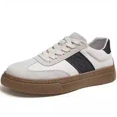 CAMEL Retro Leather Sneakers