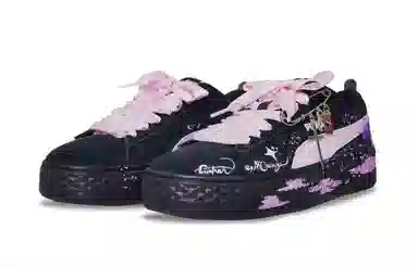 PUMA Smash Platform Black Pink