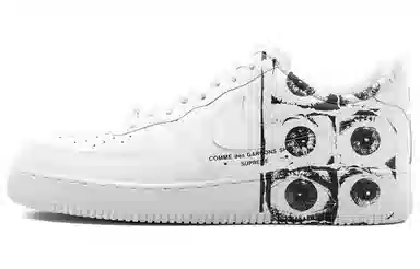 CDG x Supreme x Nike Air Force 1 Low White Black