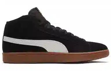 PUMA Smash V2 Mid Black White Brown