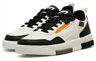 特步 耐磨透气 低帮 板鞋 男款 米黑