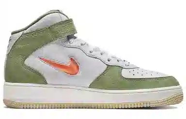 Nike Air Force 1 Mid White Green Orange