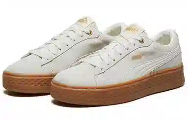 PUMA Smash Platform Frill White Brown
