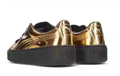 PUMA Suede Platform Metallic Gold
