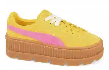 PUMA Suede Platform Yellow Pink