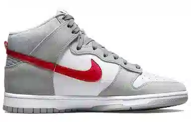 Nike Dunk High "Athletic Club" Gray Red