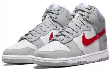 Nike Dunk High "Athletic Club" Gray Red