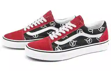 Vans Old Skool Vlogo Black Red