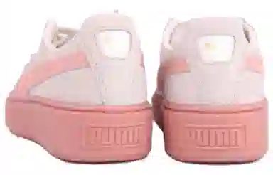 PUMA Suede Platform White Pink
