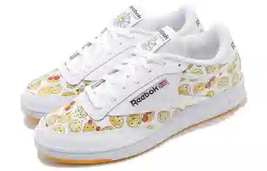 Reebok Club C 85 White Yellow Smiley