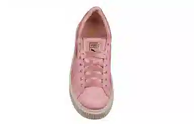PUMA Basket Platform Satin Creepers Pink