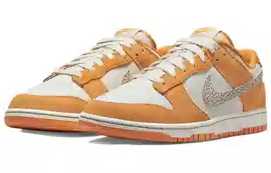 Nike Dunk Low "Safari Swoosh" White Orange