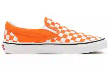 Vans Slip-On Checkerboard Orange White
