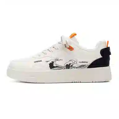 HUANQIU Fashion Low-top Sneakers White Black