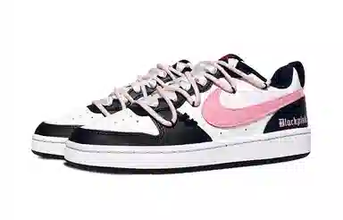 Nike Court Borough Low 2 GS Black White Pink