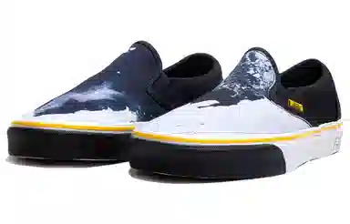 National Geographic x Vans Slip-On Black White