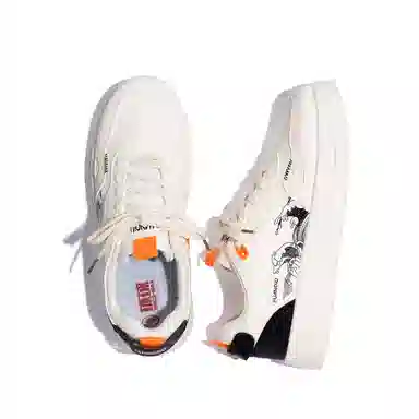 HUANQIU Fashion Low-top Sneakers White Black