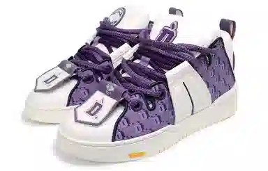 D.Desirable x Palladium Embroidered Mid Sneakers Purple White