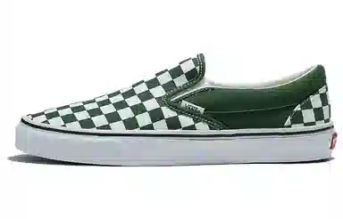 Vans Slip-On Checkerboard White Green