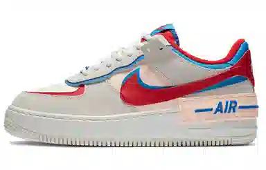 Nike Air Force 1 Shadow Grey Red Blue