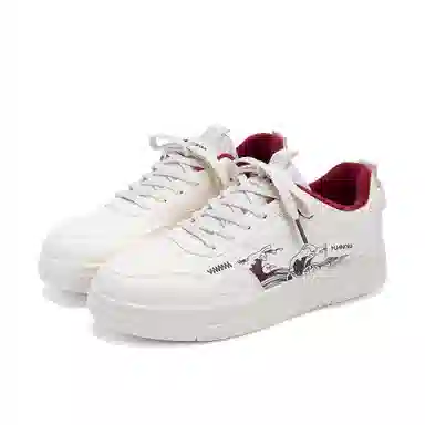HUANQIU Fashion Low-top Sneakers White Black