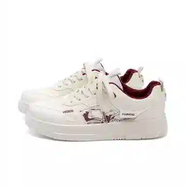 HUANQIU Fashion Low-top Sneakers White Black