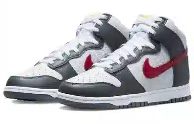 Nike Dunk High White Grey Red