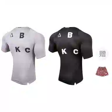 BKCXZICE Big Logo Triangle Print Tight Fit Short Sleeve