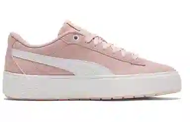 PUMA Smash Platform v2 Suede Pink White