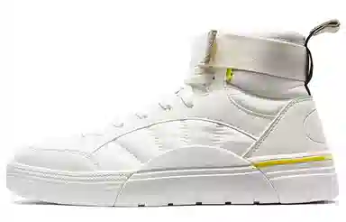 特步 时尚魔术贴 高帮 板鞋 女款 白色