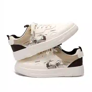 HUANQIU Fashion Low-top Sneakers White Black