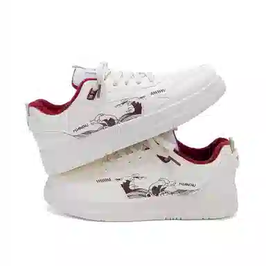 HUANQIU Fashion Low-top Sneakers White Black