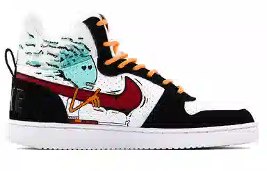 Nike Court Borough Mid Black White