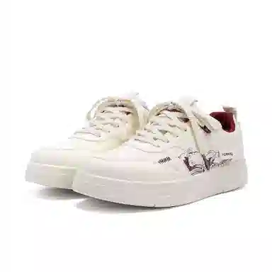 HUANQIU Fashion Low-top Sneakers White Black