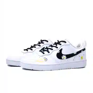Nike Court Borough GS Black White Yellow