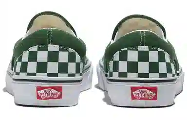 Vans Slip-On Checkerboard White Green
