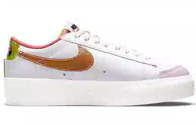 Nike Blazer Low Platform White Orange