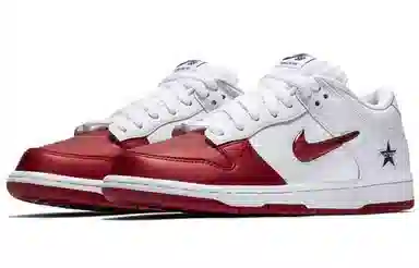Supreme x Nike Dunk SB Low White Red