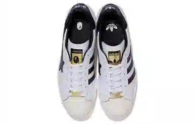 A BATHING APE x adidas Superstar White Gold Black
