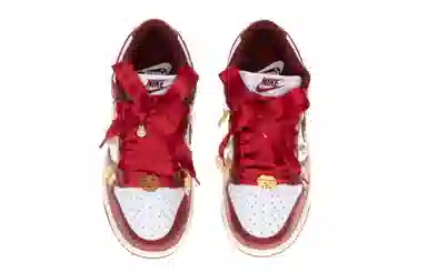 Nike Dunk Low PRM White Red Gold